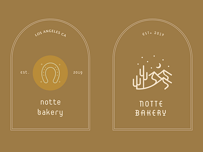 Notte Bakery - Designs concept logo logo design