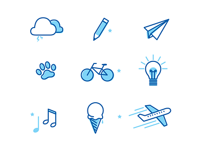 Activity Icons Set 1 icon line vector