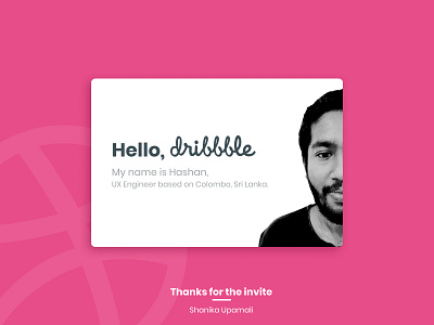 Hello Dribbble! app design minimal ui ux web