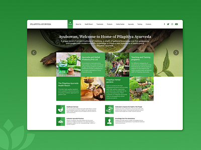 Home page design for - Pilapitiya Ayurveda (Sri Lanka)