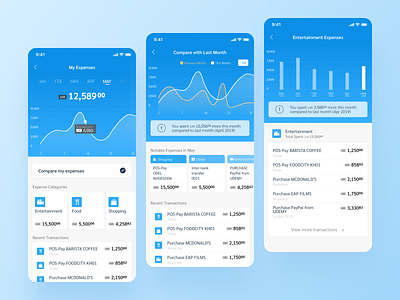 Expense tracking app concept