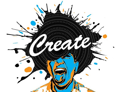 [ Create ] - T-Shirt Design/Self-Branding art create creativity design fun graphicdesign inspiration logo paintsplatter self branding tee shirt tshirt