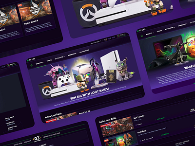 Esports Platform Loot Box computer console design game gaming interface landing landingpage ui ux web webdesign website xbox