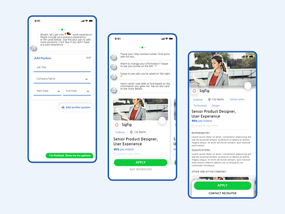 IntroLab - Job seeking application app applications design job mobile app ui