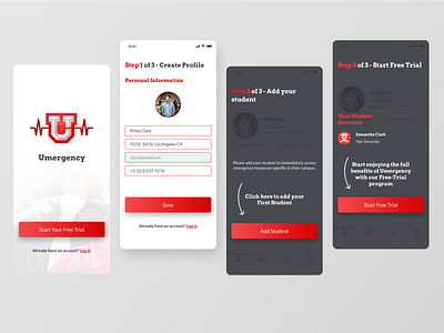 Umergency - assistance and emergency services app app applications assistance call design emergancy health help mobile app need safety support ui