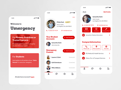 Umergency app applications assiatant design emegrency help mobile app support ui