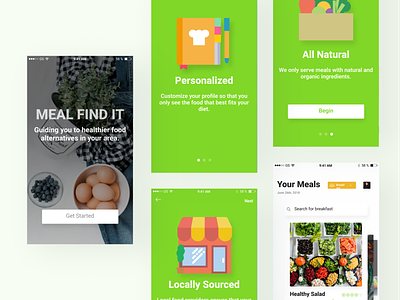 MealFindIt - mobile app alternatives app applications cook design food mobile app natural shop ui