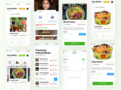 Food alternative next to you - Meal Find it app alternatives app applications design food location meal meals mobile app order ui