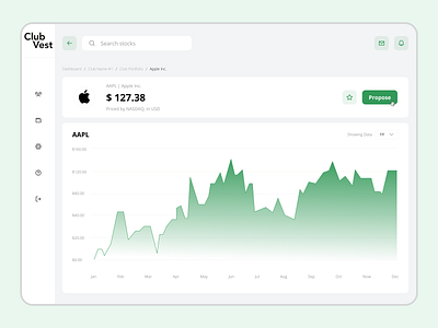 ClubVest - investment platform app applications club design friends investment mobile app money share social social network ui