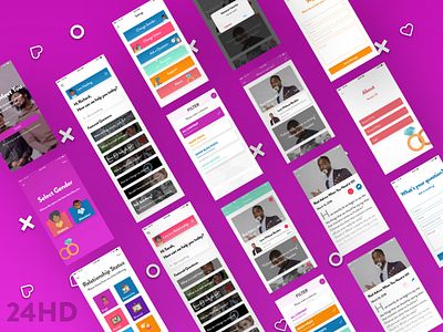 Relationship coaching app - In Progress advice app coaching dating love mobile mobile app relationship screens social social network ui design