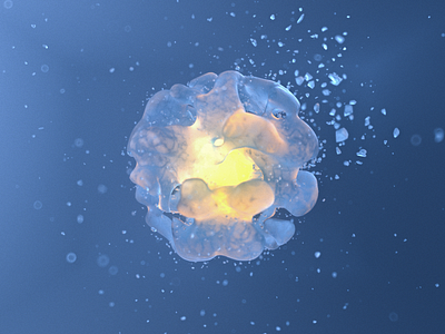 Glass Ball 3d blue design illustration