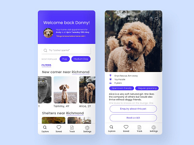 Adopt easy | pet adoption platform adoption app app design calendar dogs pet pet care pet shelters search bar