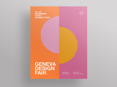 Geneva design fair poster ad advertisement art classic clean colours design flat old school poster promo swiss