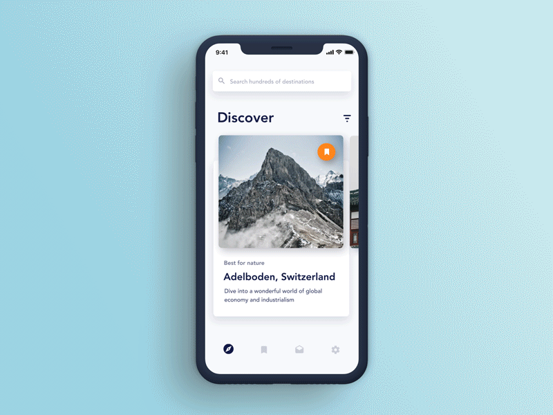 🔥Minimalistic travel app interactions