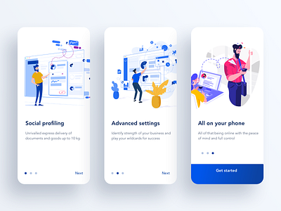 Onboarding concept for a B2B app