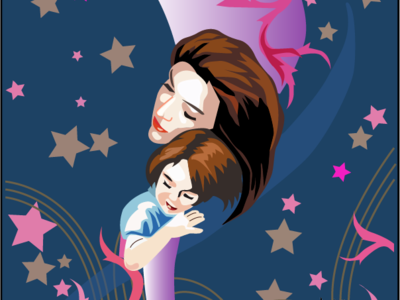 Daughter and Mother's love animation branding creative design design flat graphics graphicsdesign gritfusion illustration logo trend uidesign uitrends uiux uiuxdesign ux design uxtrends vector webdesign website