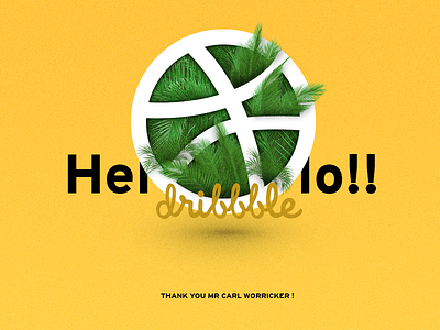 Hello Dribbbble debut design graphic manipulation