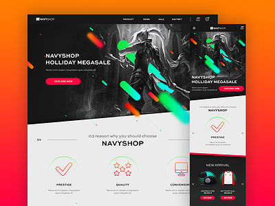 NAVYSHOP Homepage designer graphicdesign ui uxui website