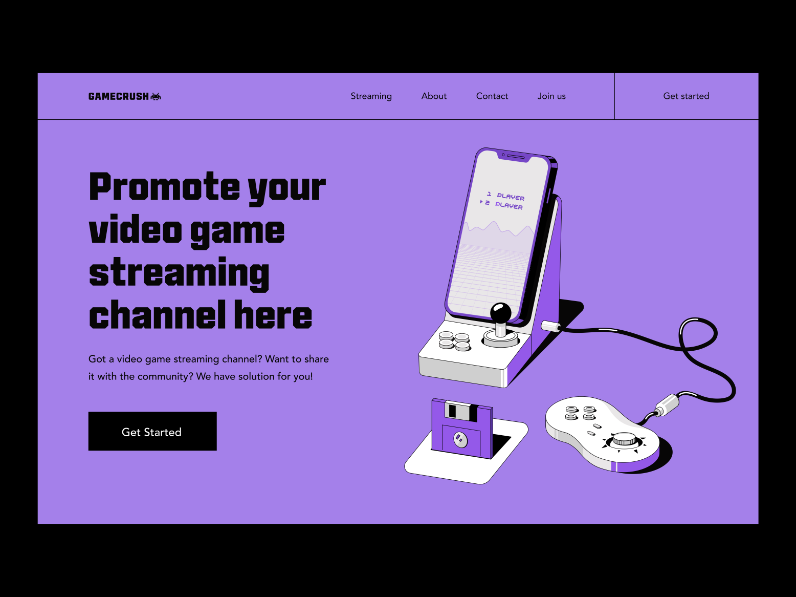 Video game streaming platform. Hero illustration by Daria Koval 🇺🇦 on ...