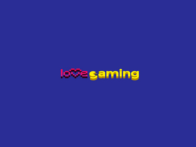 Love Gaming blue creative design games gaming logo love pacman smart yellow