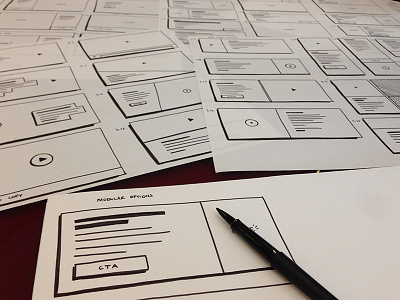 Process sketches design illustration planning process responsive design sketching ui ux