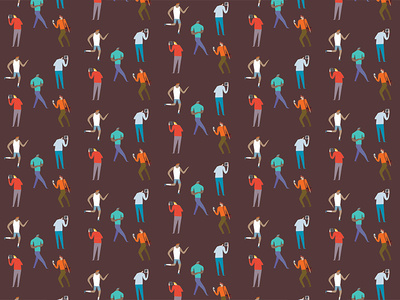 People Pattern london melbourne hand drawn photoshop design agency illustrator illustration