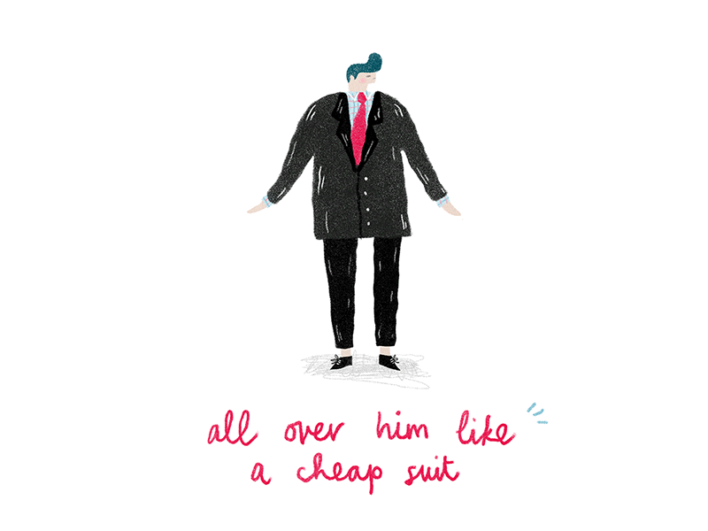 All Over Him Like A Cheap Suit agency design hand drawn illustration illustrator london melbourne photoshop