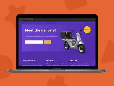 Courier delivery Onde app contact form coronavirus courier covid covid 19 delivery delivery app form interaction design interface product design responsive ride hailing taxi ui ux web design