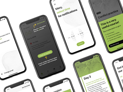 Mental health app cards course design health interaction design interface mental mental health mentalhealth minimalism product design typography ui ux wellness