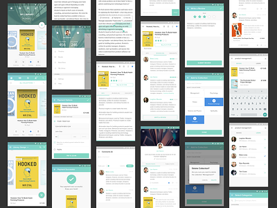 Social Reading - Android App android app books design detail flow material profile read social ui ux