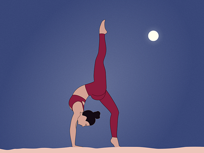 Yoga Pose clean daily design girl illustration minimal pose sketch yoga