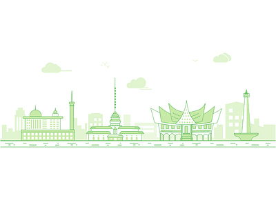 City city clean daily design illustration minimal sketch