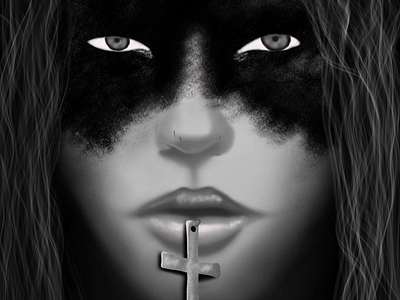 Angel angel art character dark design devil eyes face female girl illustration procreate skin