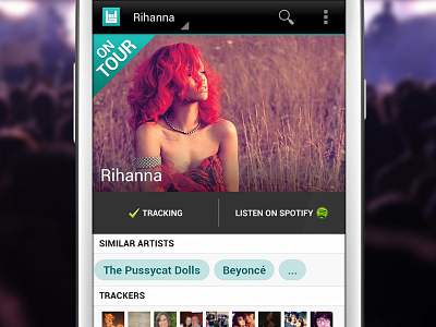 Bandsintown for Android v3 android app interface mobile music social ui ux