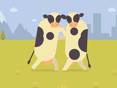 Cows dancing Tango animation argentina cows explayn tango tradition video production