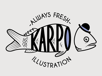 Always Fresh KARPO.tv Illustration freshkarpo illustration karpenkopf karpfen logo rebrand studio
