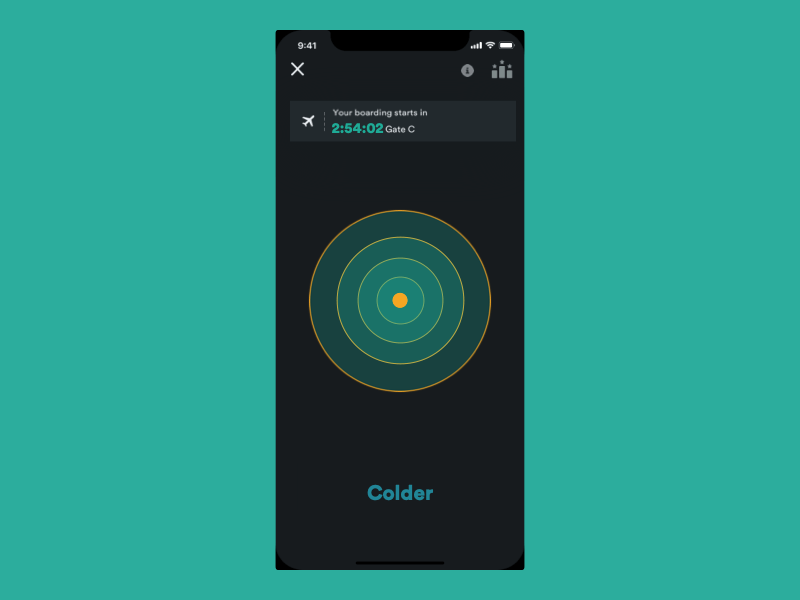 Mobile radar in Geocatching Game animation app app design geolocalisation radar