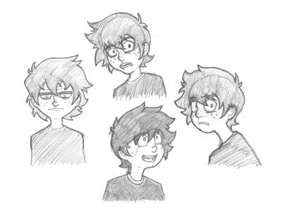 Expressions cartoon sketch tgjan