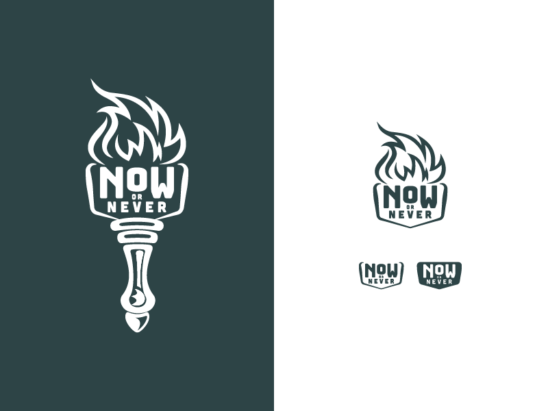 NOW OR NEVER event logo branddsign fashion brand namecard brandnew logolearn illustration template design uxui icon design type brandindentity creative vietnam brand design fire logo logo design logo fire torch
