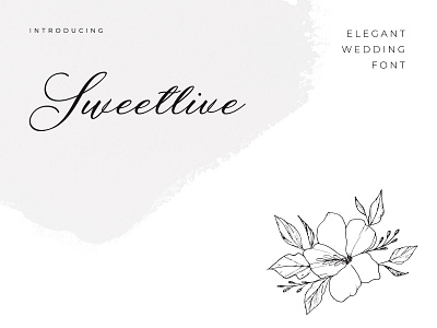 Sweetlive | Font clean design elegant font fresh