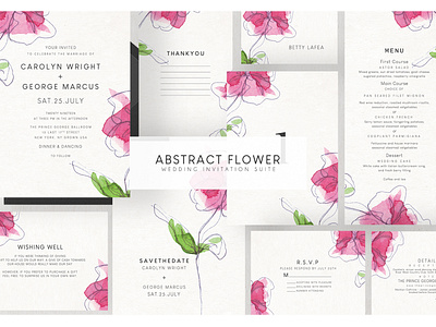 Abstract Flower Wedding Suite