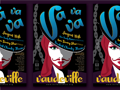 Va Va Va Poster Final Design art deco art nouveau drag graphic design poster show poster vaudeville vintage