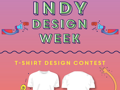 Indy Design Week T-shirt Contest contest design illustration indianapolis indydesignweek playoff