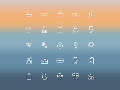 Spa Icons calm iconset relax spa icons wellness icons