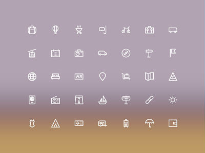 Some Roadtrip Icons caravaning icons iconset roadtrip travel traveling trip