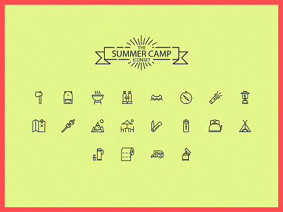 Camping Iconset Web camping icons iconset outdoor summer