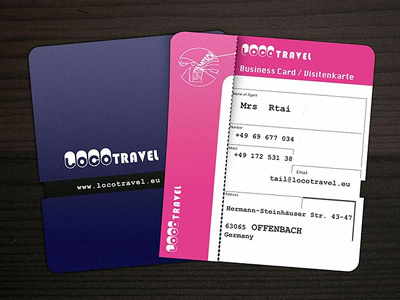 Business card as a boarding card business card corporate design