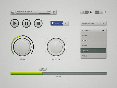 Interface Elements Musicplayer