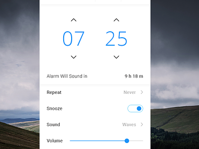 Alarm Clock - Edit Mode alarm app clean clock flat ios iphone minimal simple ui ux widget