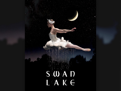 Swan Lake ballet collage design digital art digital illustration photoshop